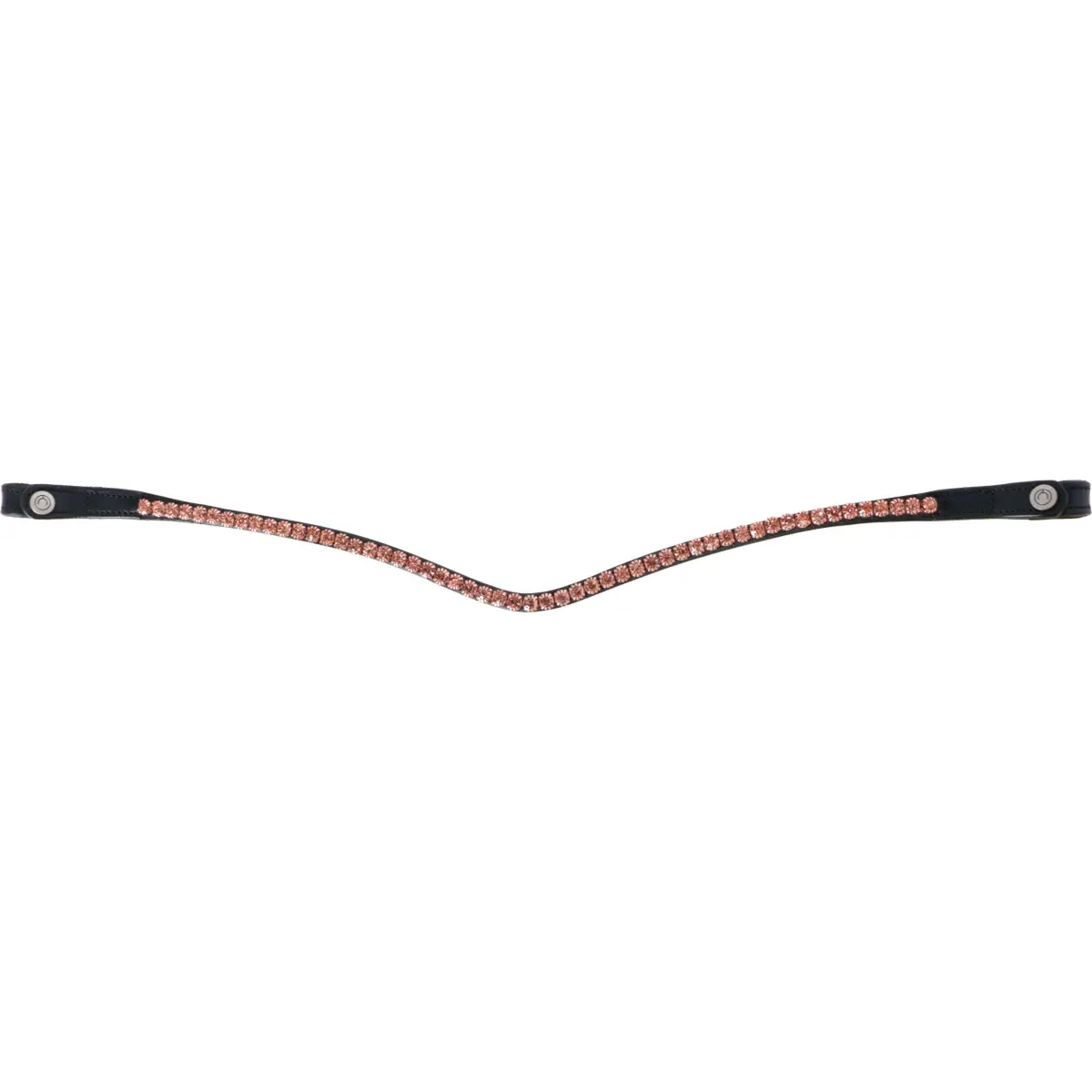Montar Frontriem Fair Rosegold Crystals Zwart 1