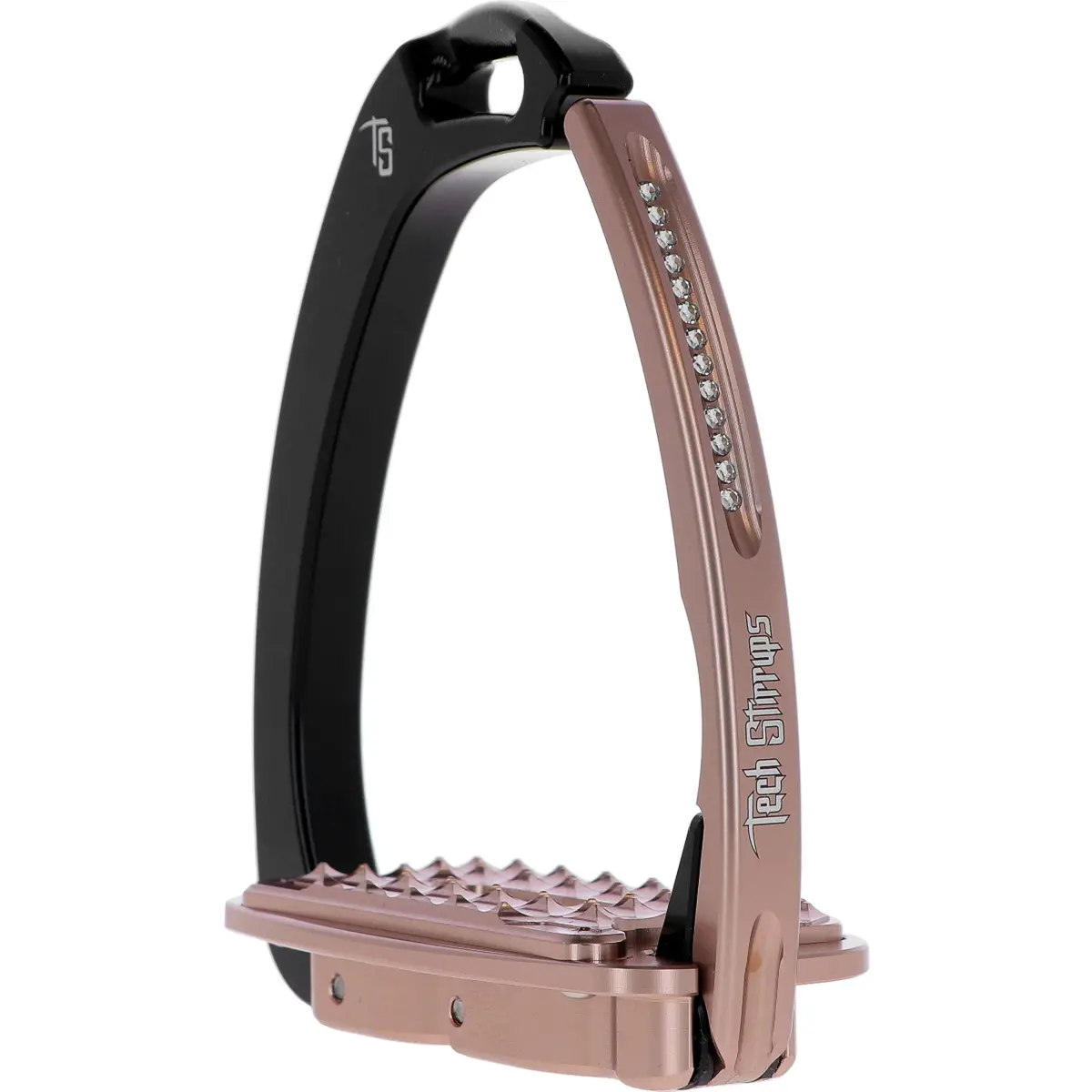 Tech Stirrups Stijgbeugels Venice Sloped Evo Swarovski Zwart/Rosegoud 1