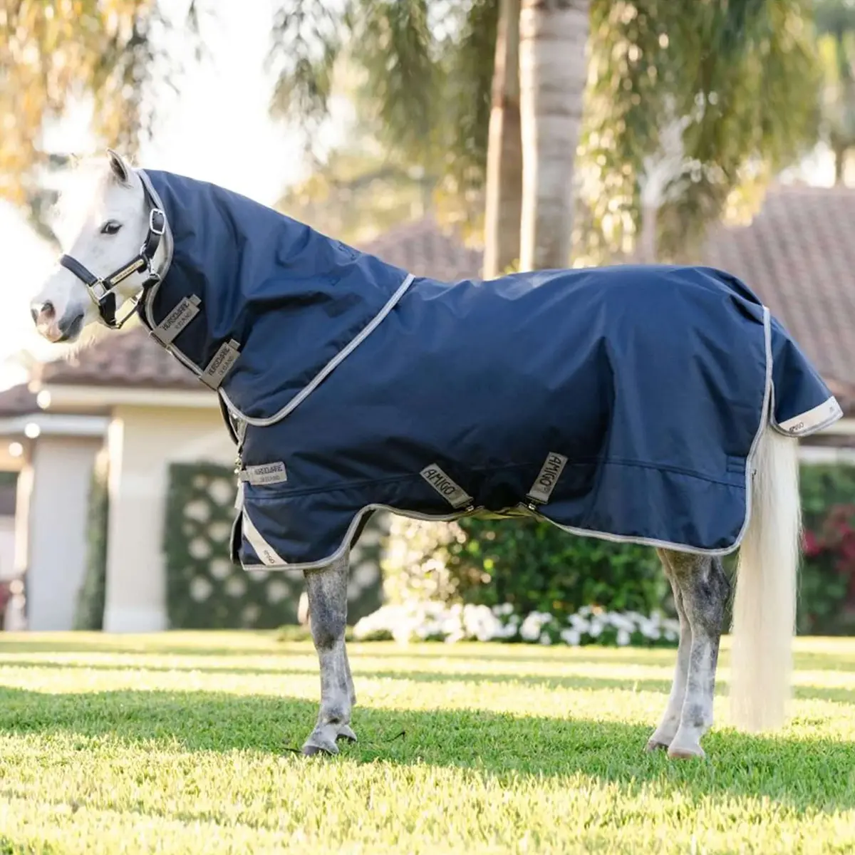 Amigo Turnout 1200D Plus Pony 50G Navy/Titanium Grey/Silver 1