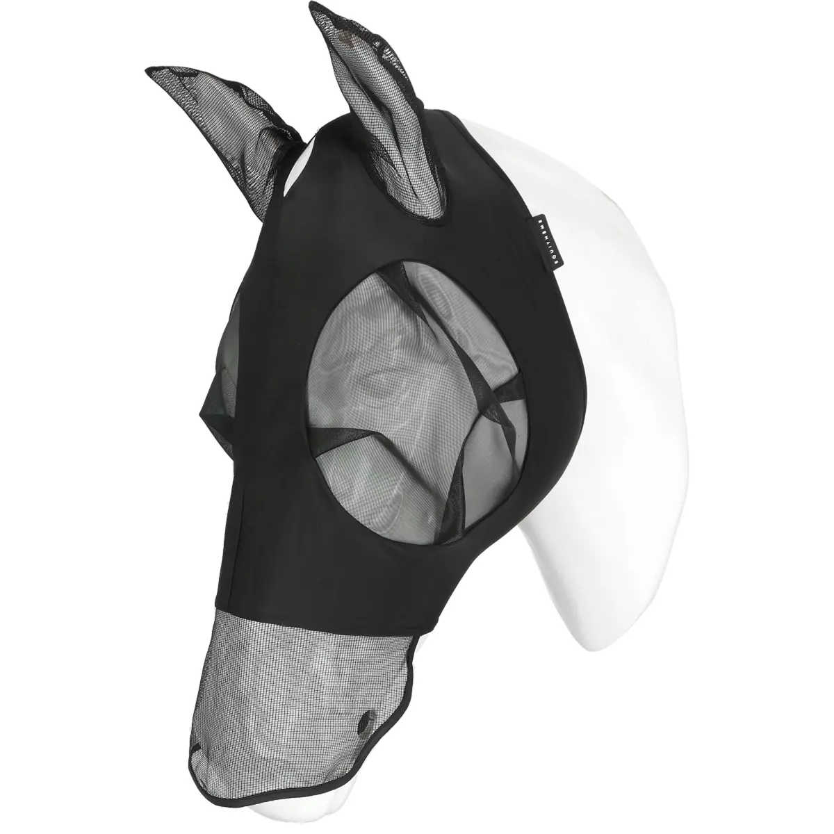 Equithème Vliegenmasker Lycra Uv Protection Met Neusnetje Zwart 1