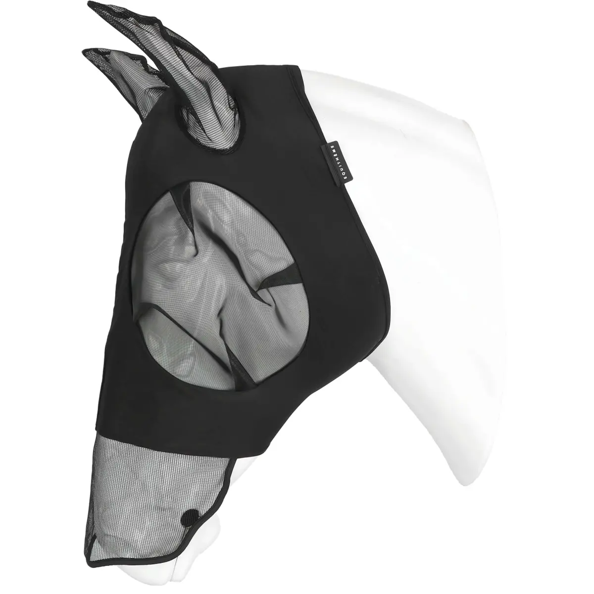 Equithème Vliegenmasker Lycra Uv Protection Met Neusnetje Zwart 3