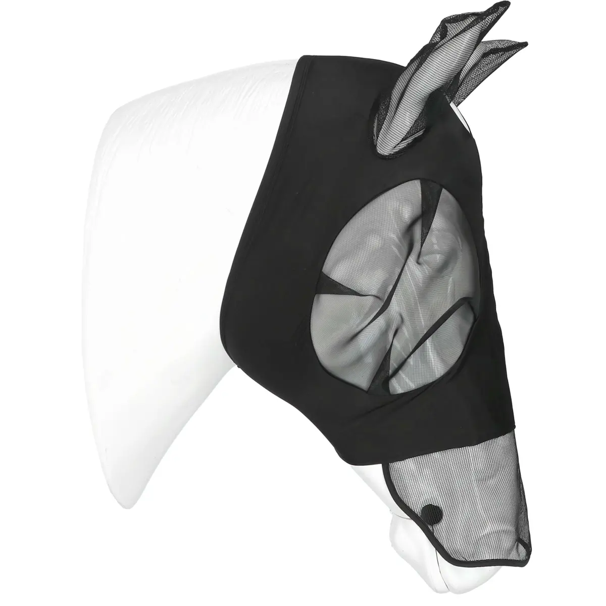 Equithème Vliegenmasker Lycra Uv Protection Met Neusnetje Zwart 2