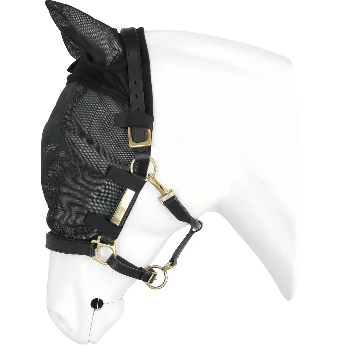 Equithème Vliegenmasker Halster Met Uv-Bescherming Zwart 2