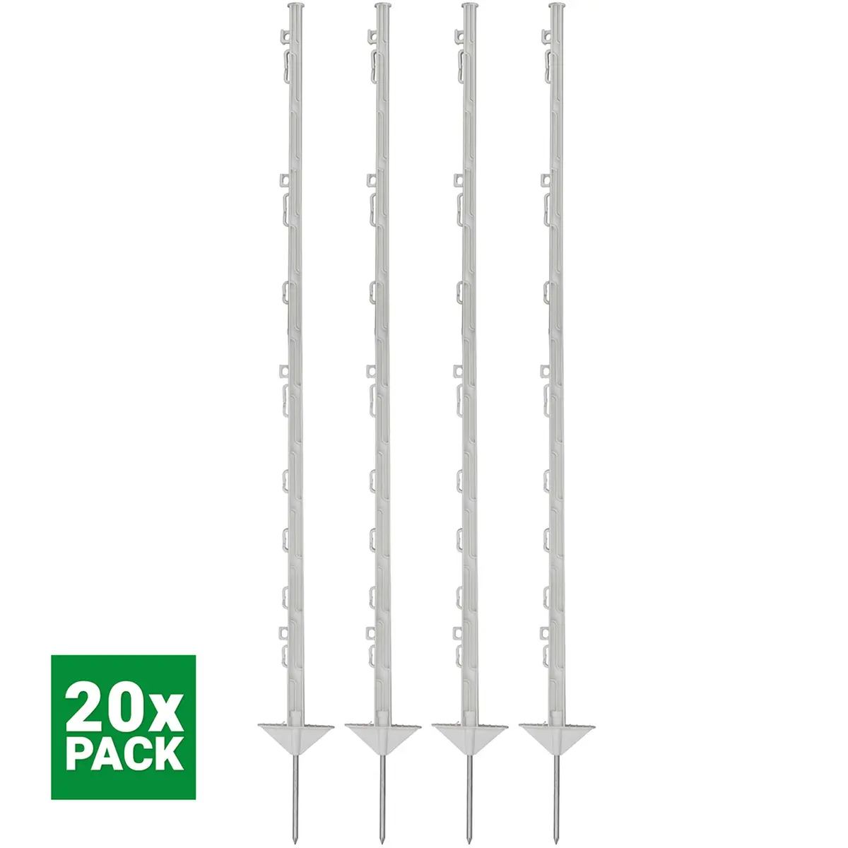 Agradi Power Weidepaal Classic Dubbel 125Cm 20 Stuks Wit 1
