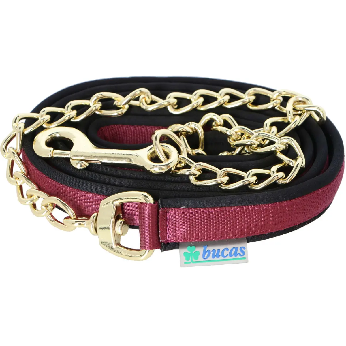 Bucas Hengstenketting Show-Line  Burgundy/Zwart 1