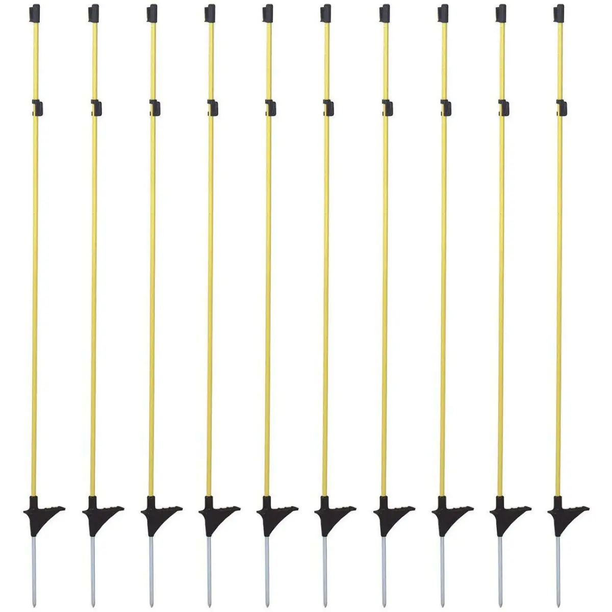 Agradi Power Weidepaal Glasfiber Metalen Pen 2 Isolator 10 Stuks Geel 1