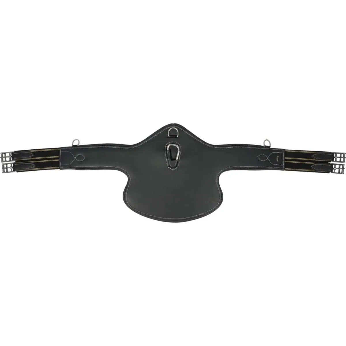Horka Singel Met Buikbeschermer Leer Zwart/Zilver 1