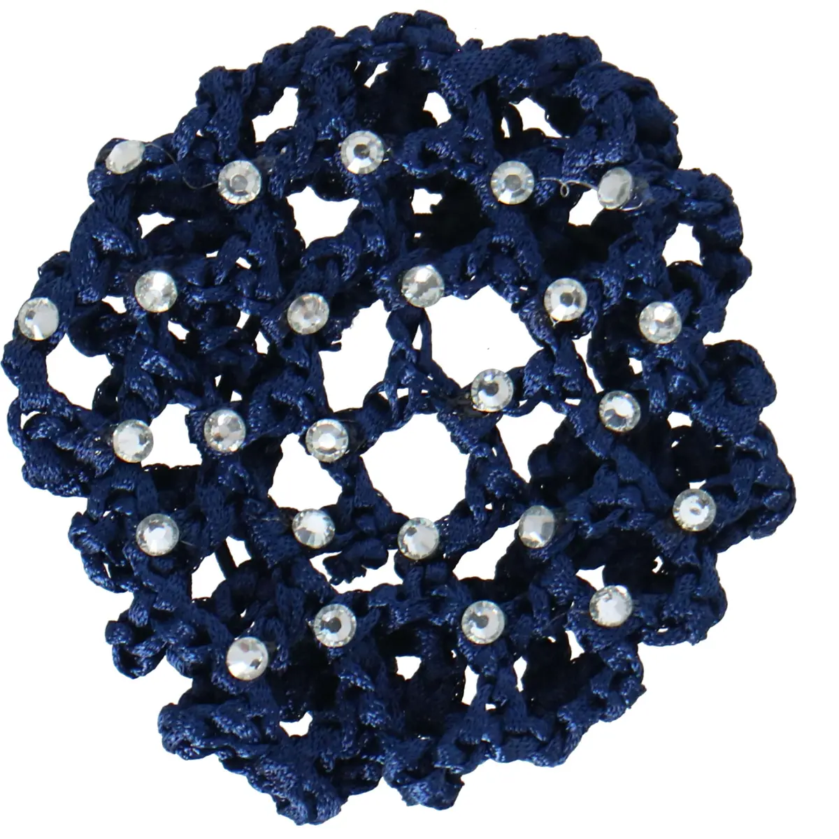Br Knotnet Met Grote Masen En Diamantstenen Blauw 1