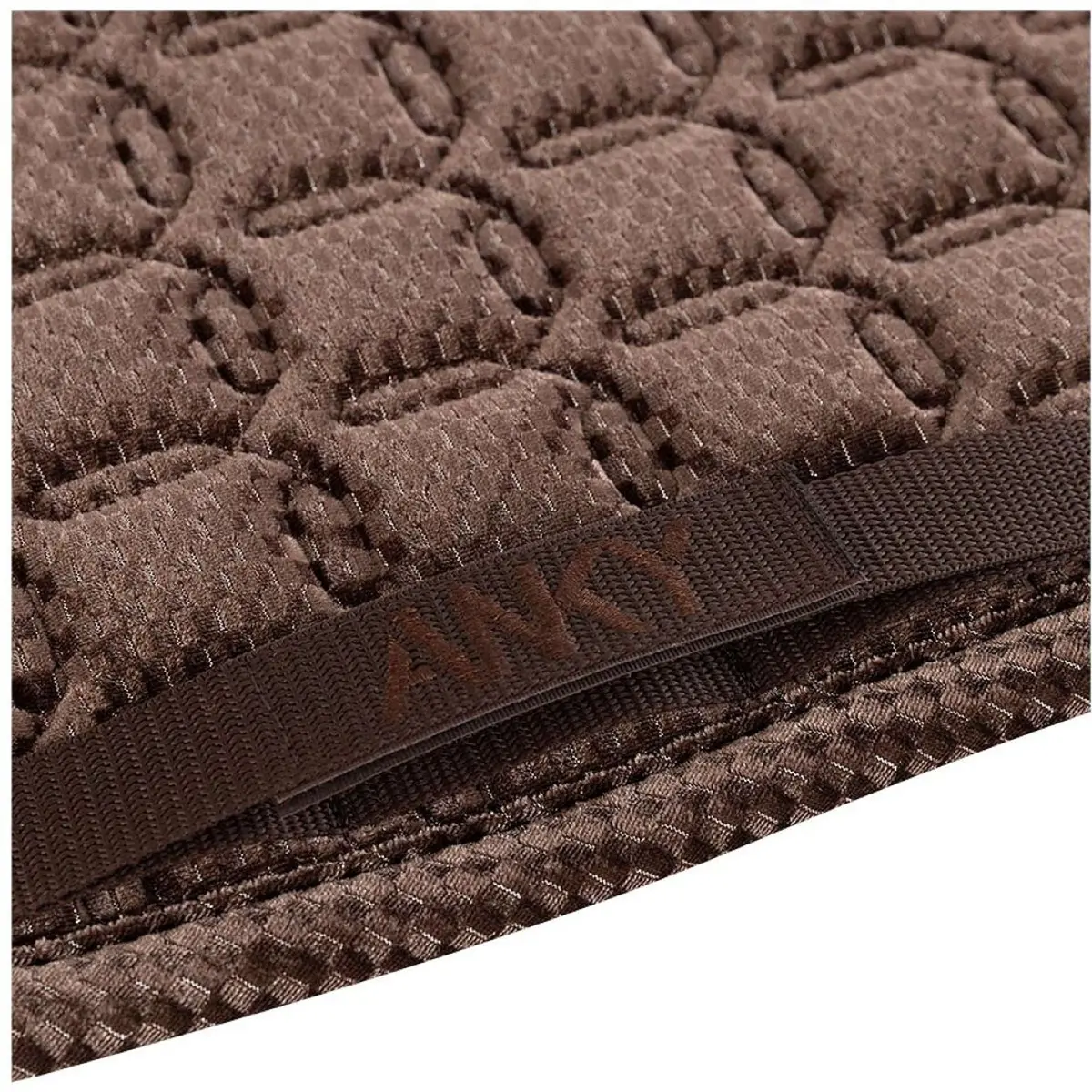 Anky Zadeldekje Check Velvet Xb25003 Dressuur Deep Taupe 2