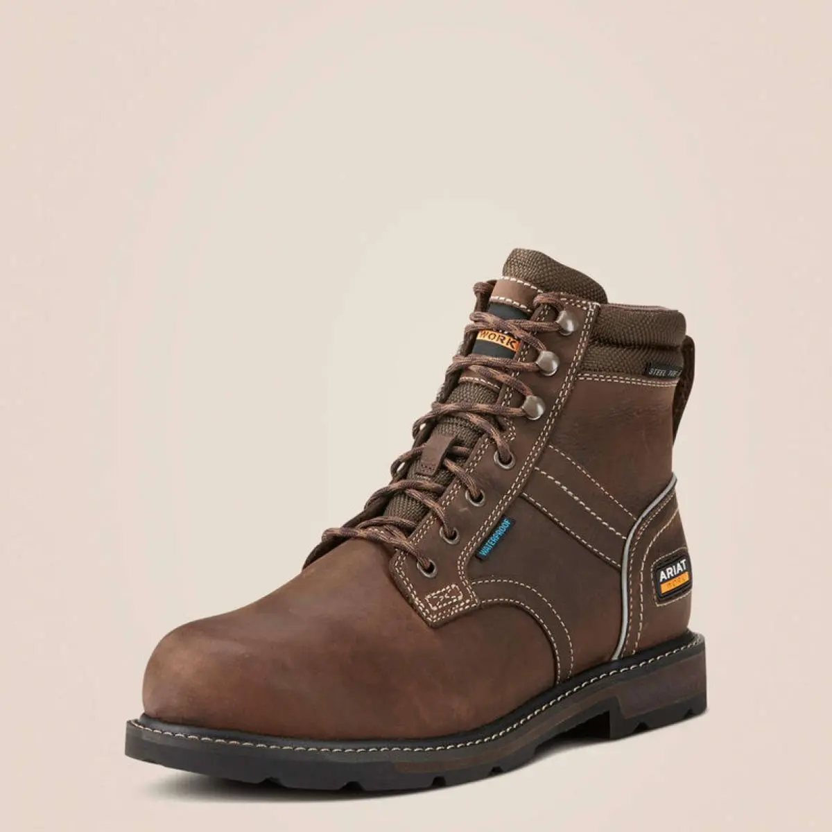 Ariat Outdoorschoenen Groundbreaker Lace Steel Toe Waterproof Heren Donkerbruin 1
