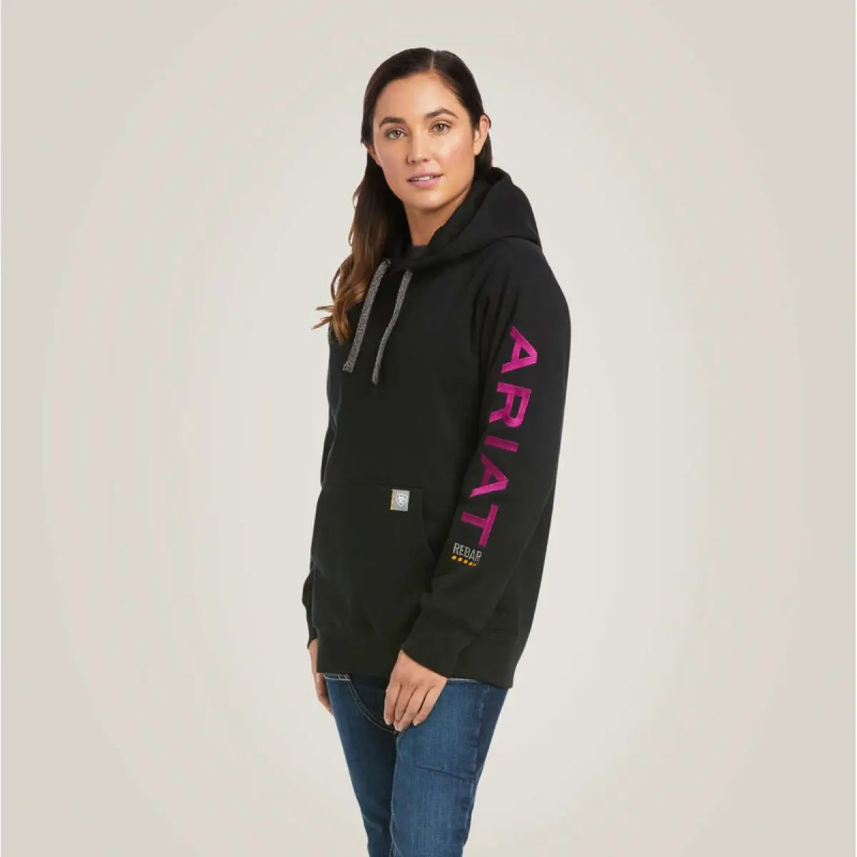 Ariat Hoodie Rebar Graphic Dames Zwart/Paars 1