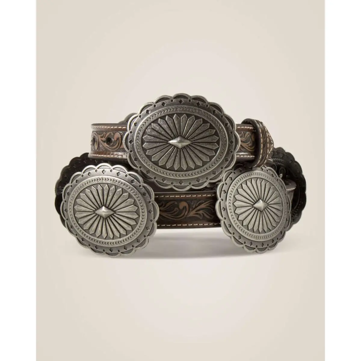 Ariat Riem Oval Concho Diamond Dames Tan 1