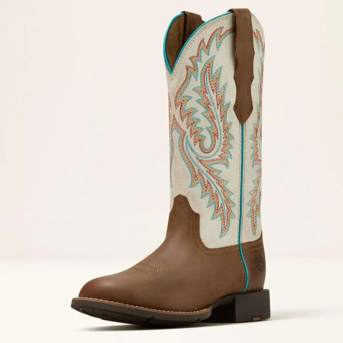 Ariat Westernlaarzen Round Up W Toe Dames Sandstorm/Distressed Ivory 1
