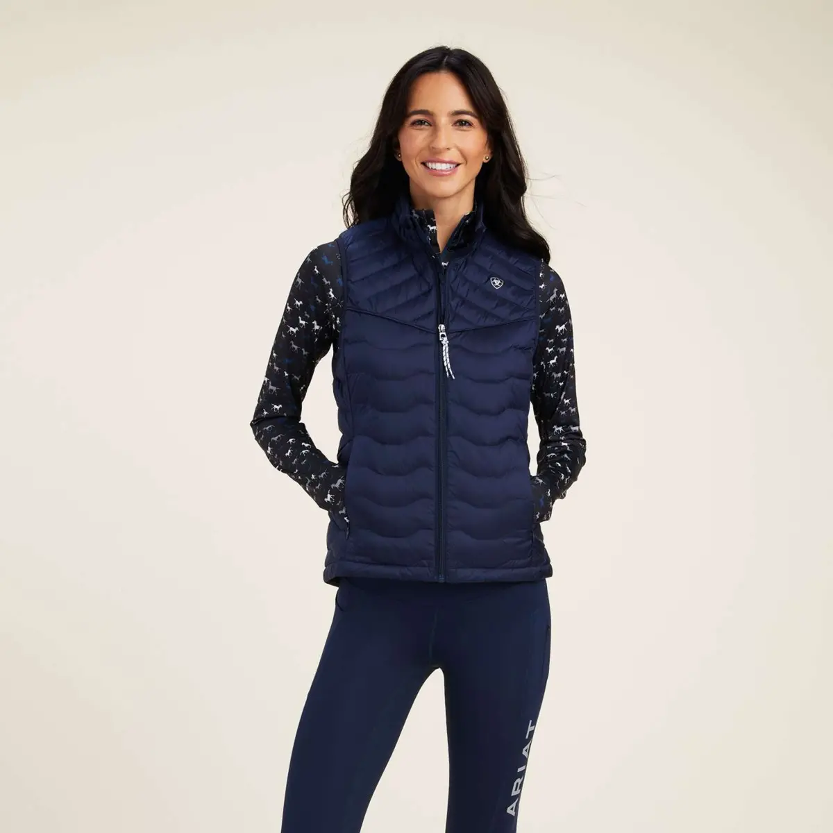Ariat Bodywarmer Ideal Down Navy Eclipse 1