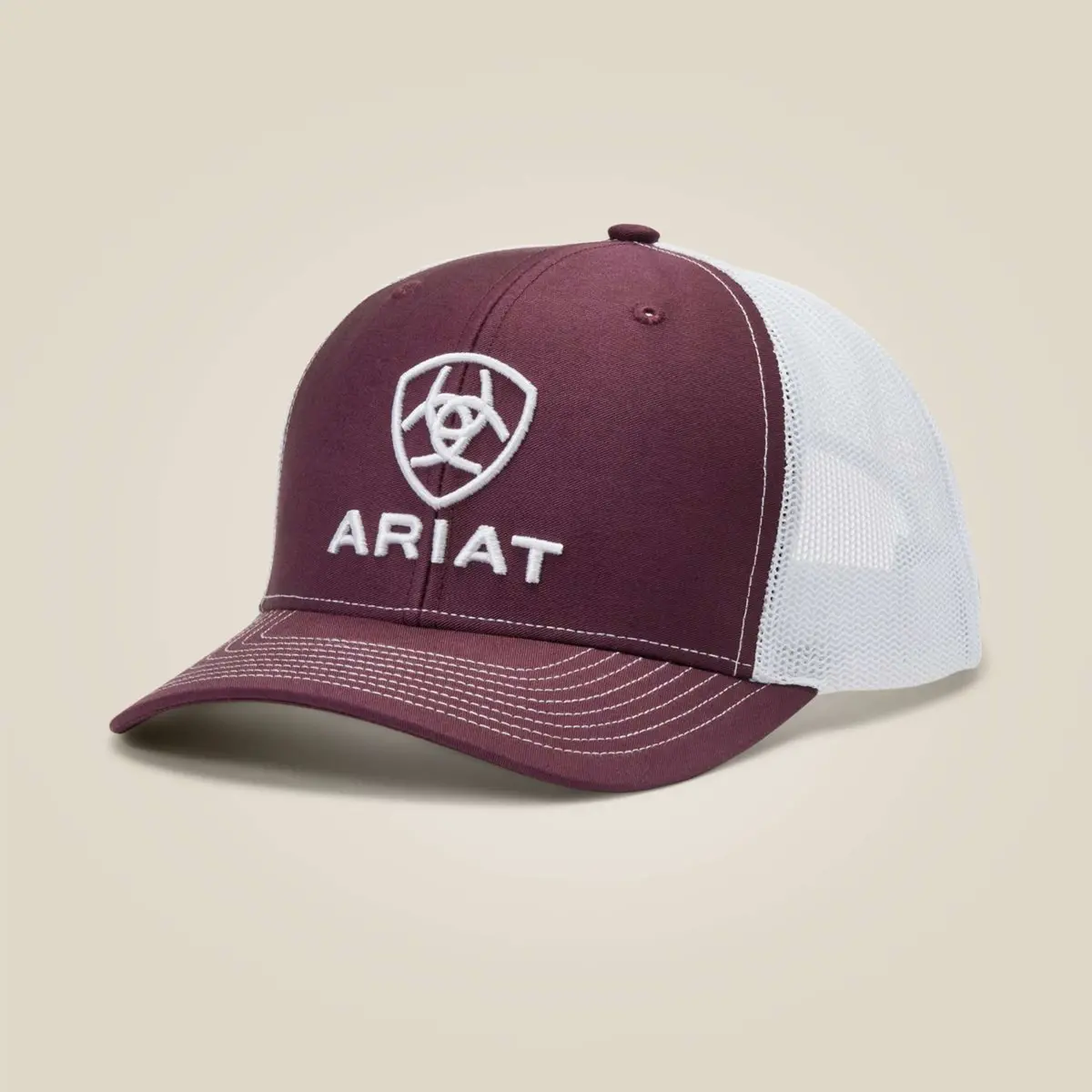 Ariat Pet M&F Mns Stacked Logo Burgundy/Wit 1