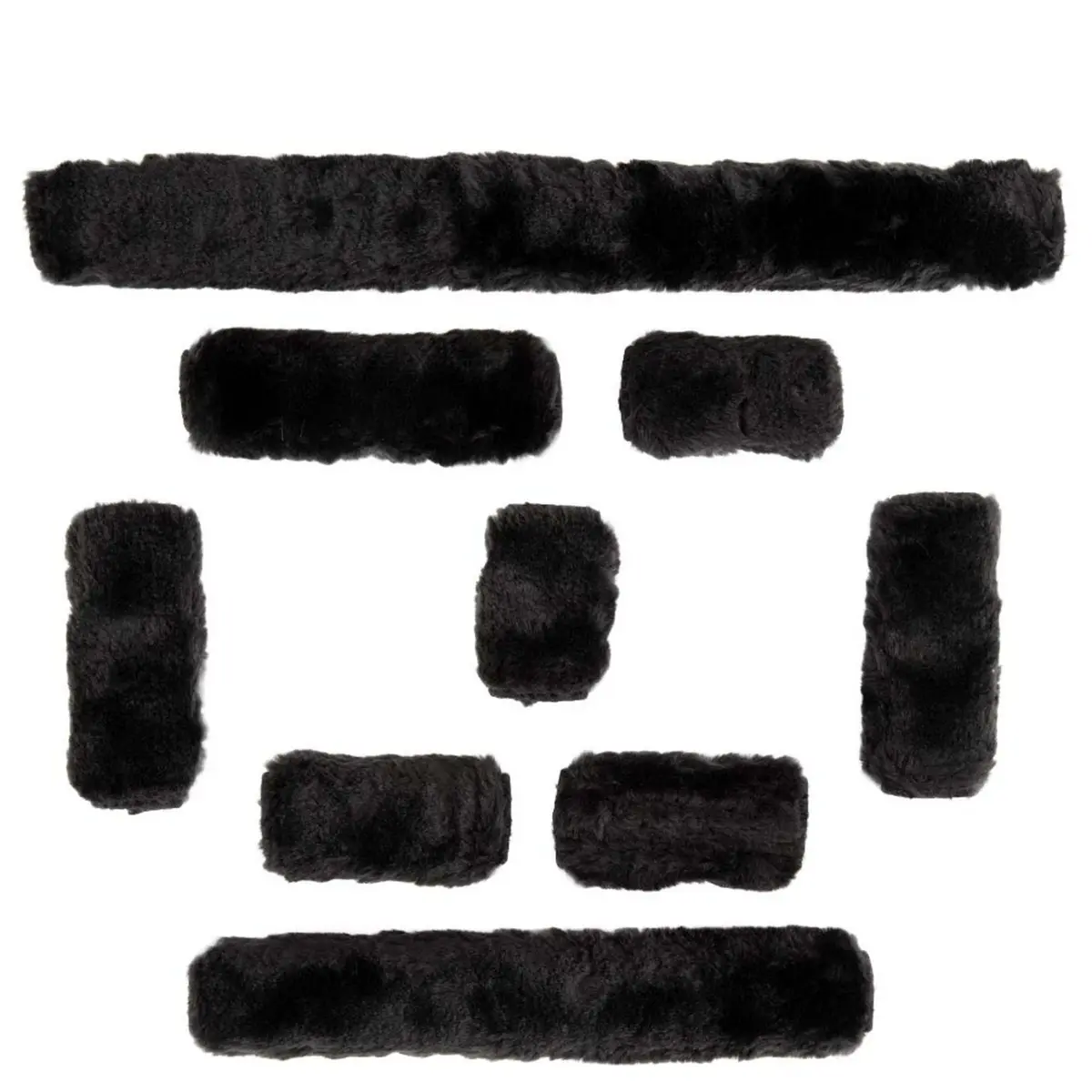 Premiere Halsterbontjes Artificial Fur Set Zwart 1
