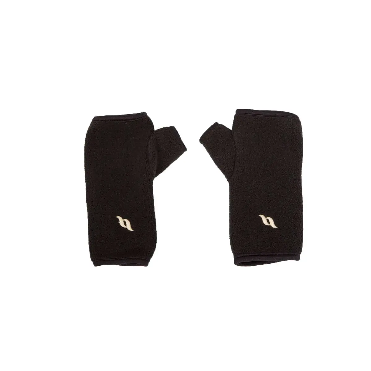 Back On Track Fleece Rijhandschoenen Zonder Vingers Zwart 1