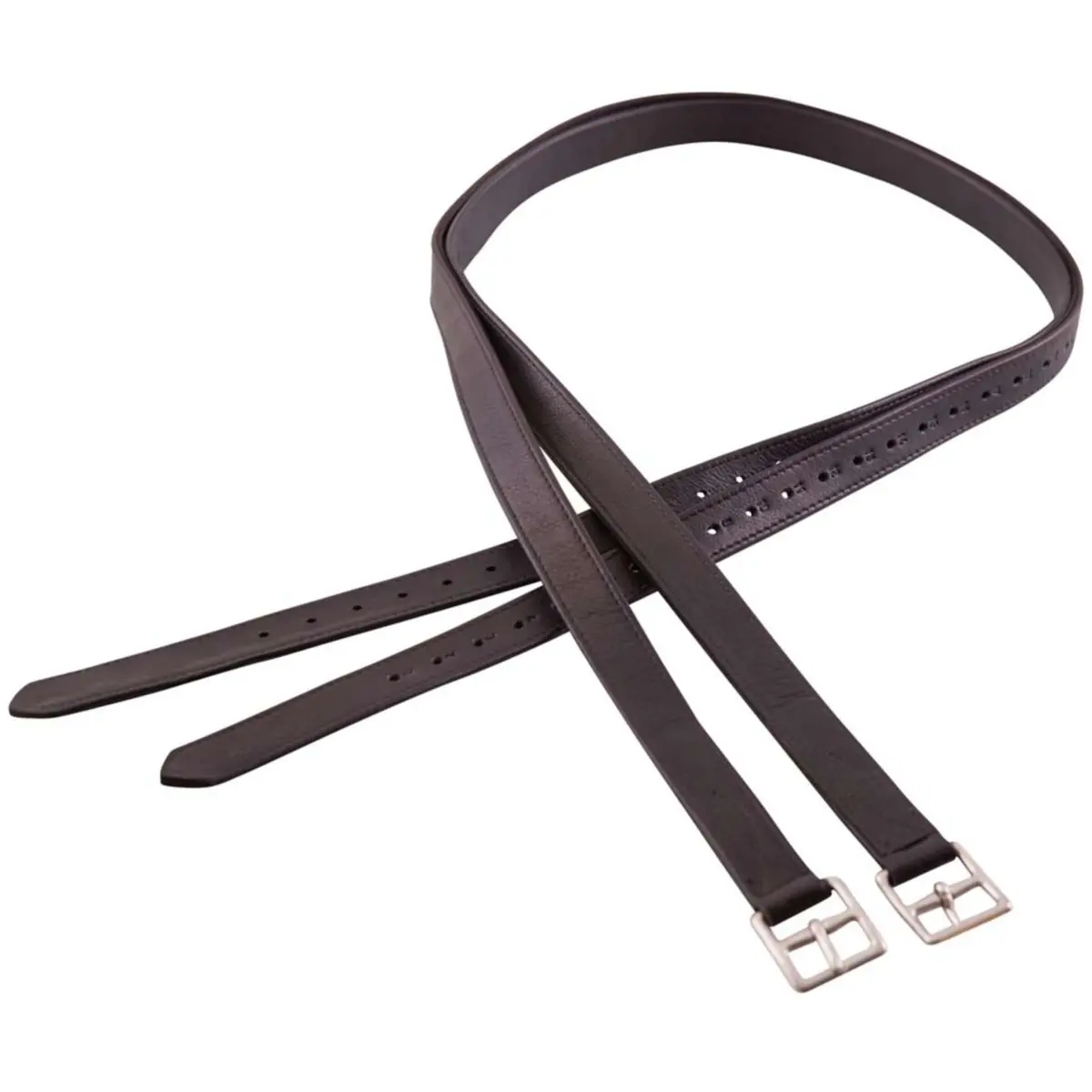 Br Stijgbeugelriemen Nylon En Soft Rvs Gespen Zwart/Zilver 1