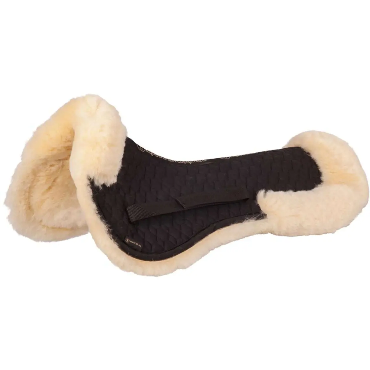 Br Zadelonderlegger Sheepskin Met Rand Zwart/Naturel 1