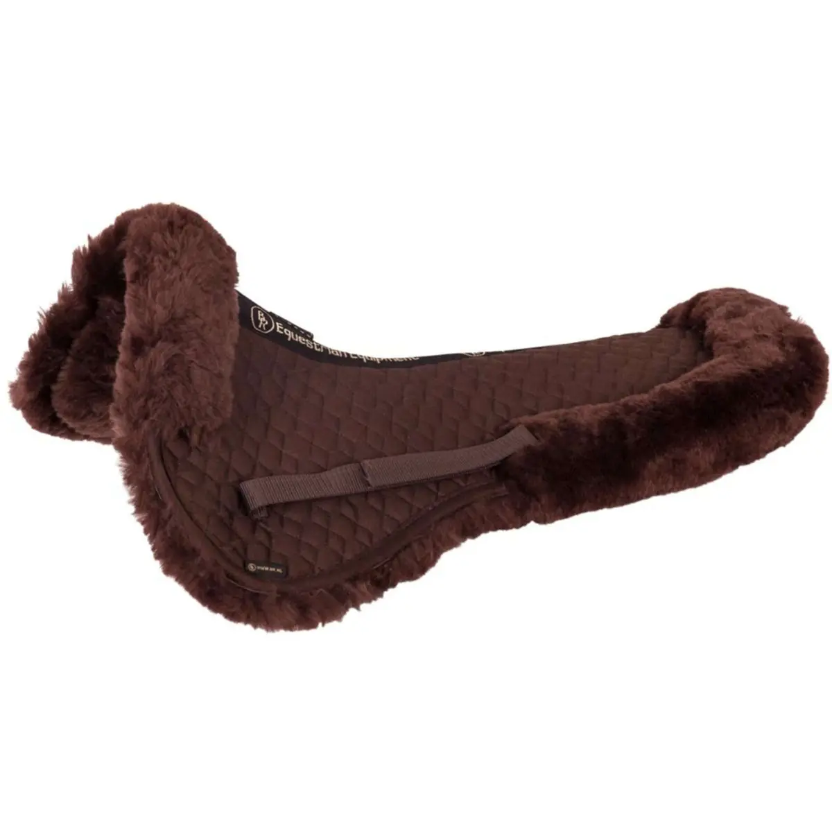 Br Zadelonderlegger Sheepskin Met Rand Bruin 1