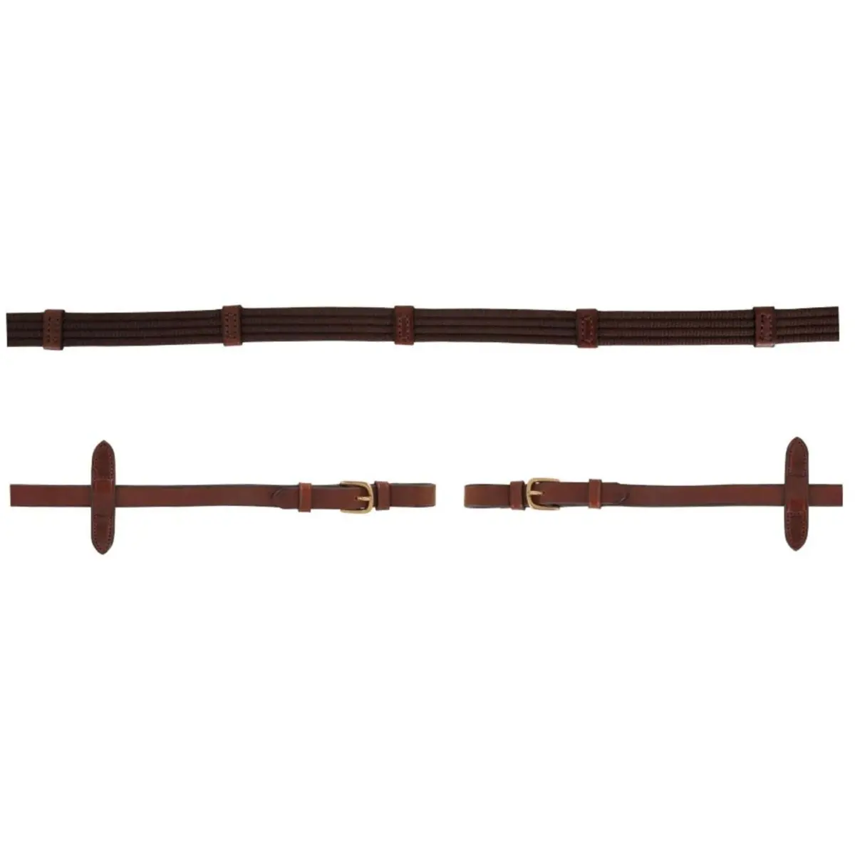 Br Teugel Linnen 19Mm Ronde Gespen Tobacco/Koper 1
