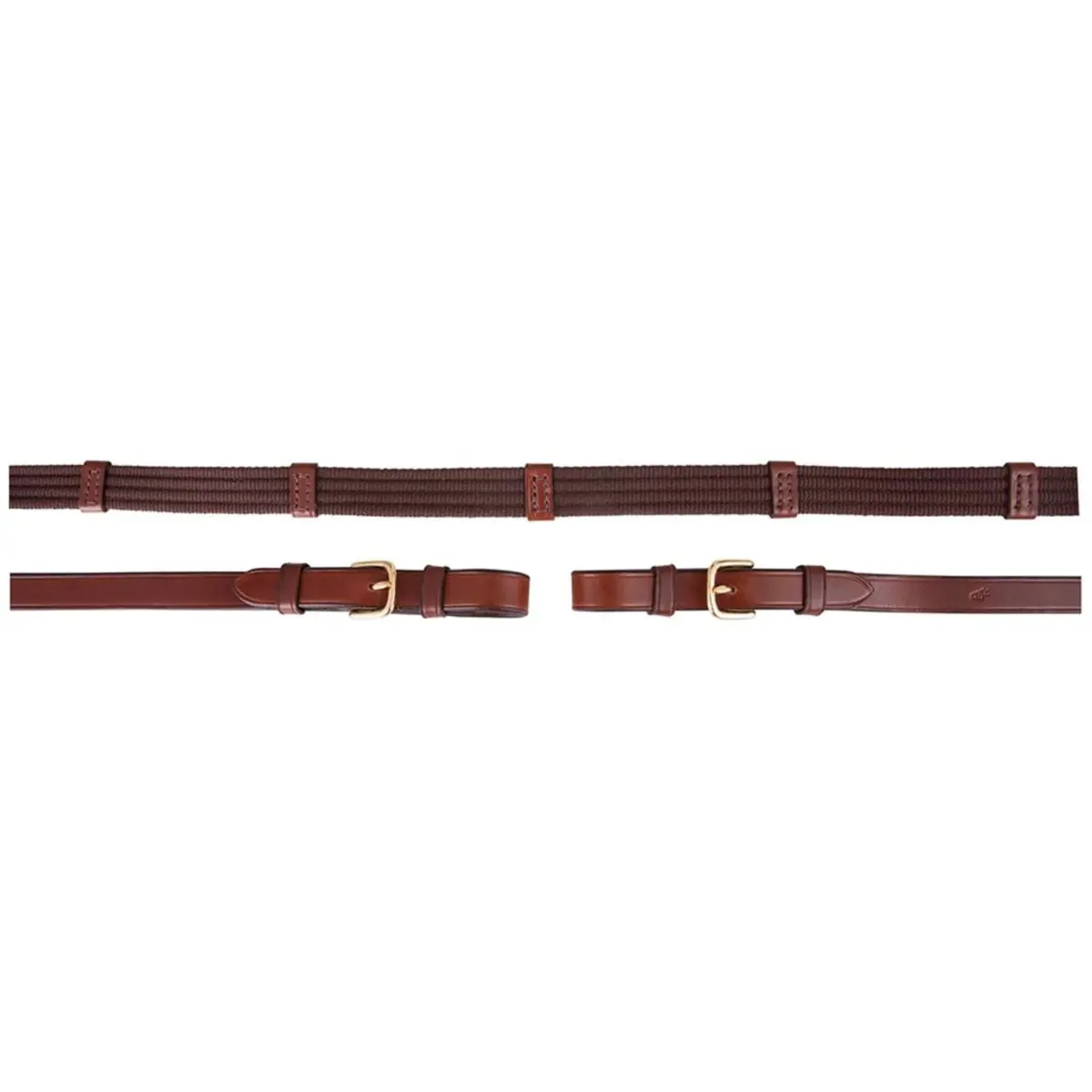 Br Teugel Linnen 19Mm Ronde Gespen Tobacco/Goud 1