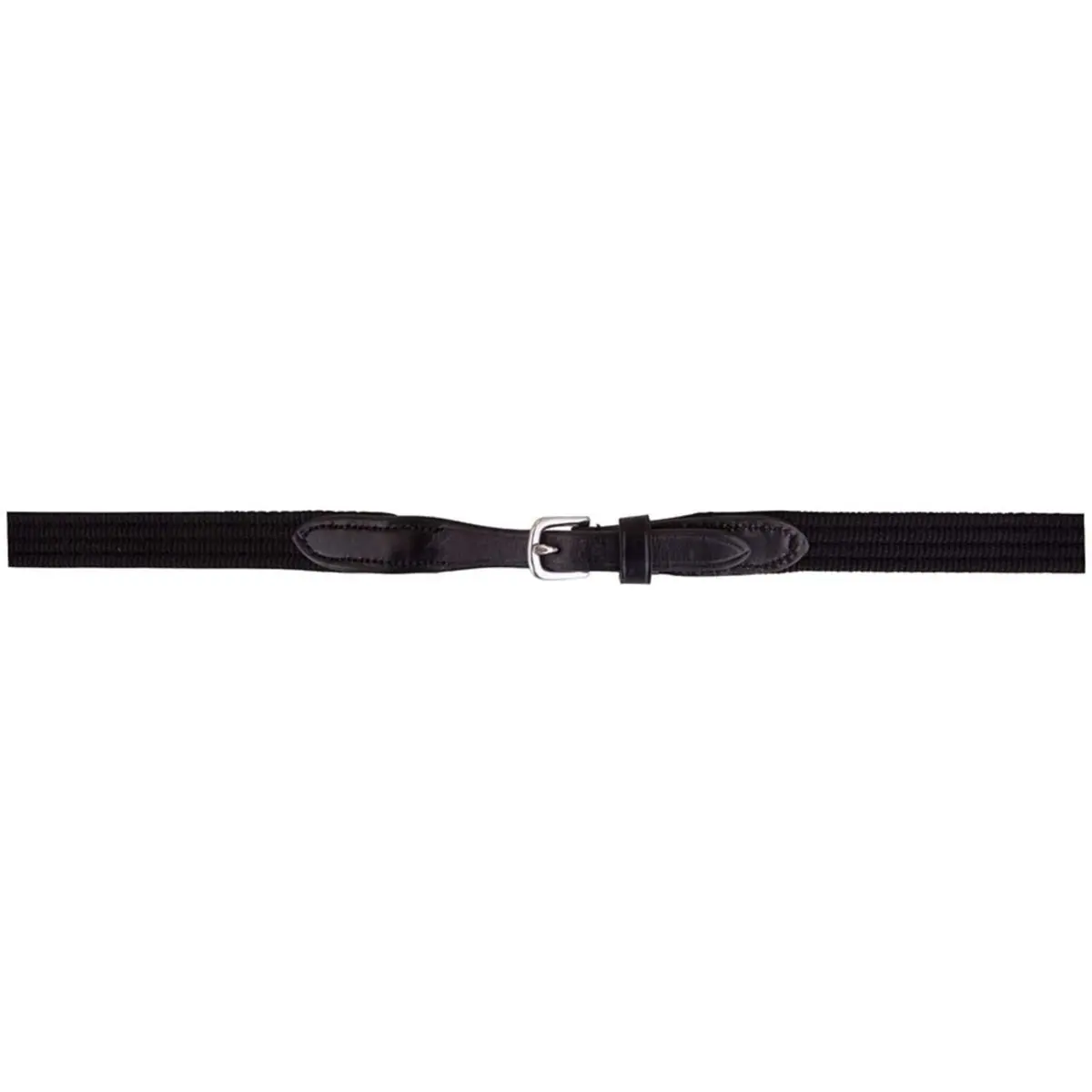 Br Teugel Linnen 19Mm Blind/Ronde Gesp Zwart/Zilver 2