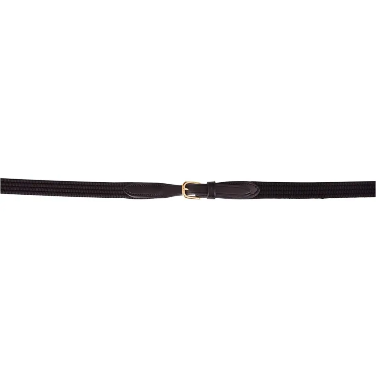 Br Teugel Linnen 19Mm Blind/Ronde Gesp Zwart/Goud 2