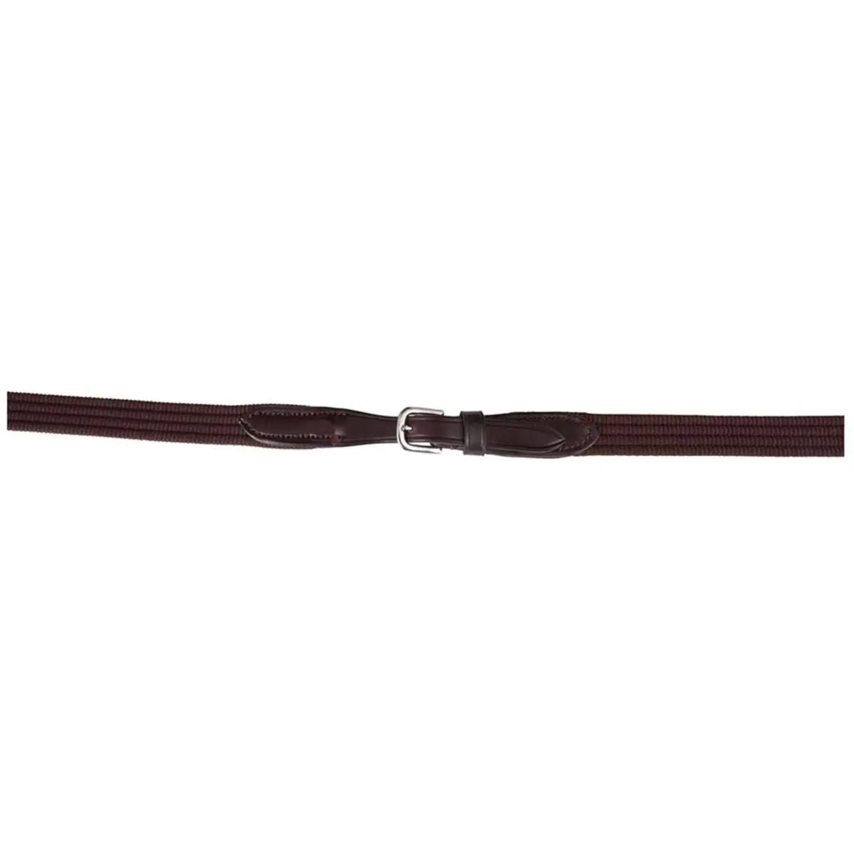 Br Teugel Linnen 19Mm Blind/Ronde Gesp Bruin/Zilver 2