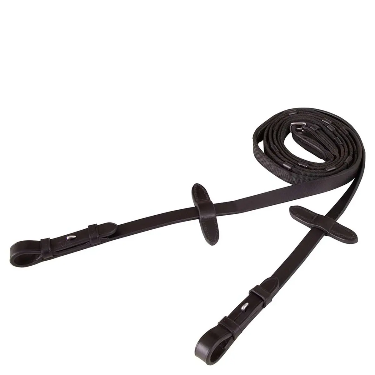 Br Teugel Linnen 19Mm Anti-Slip E Sluiting Zwart/Zilver 2
