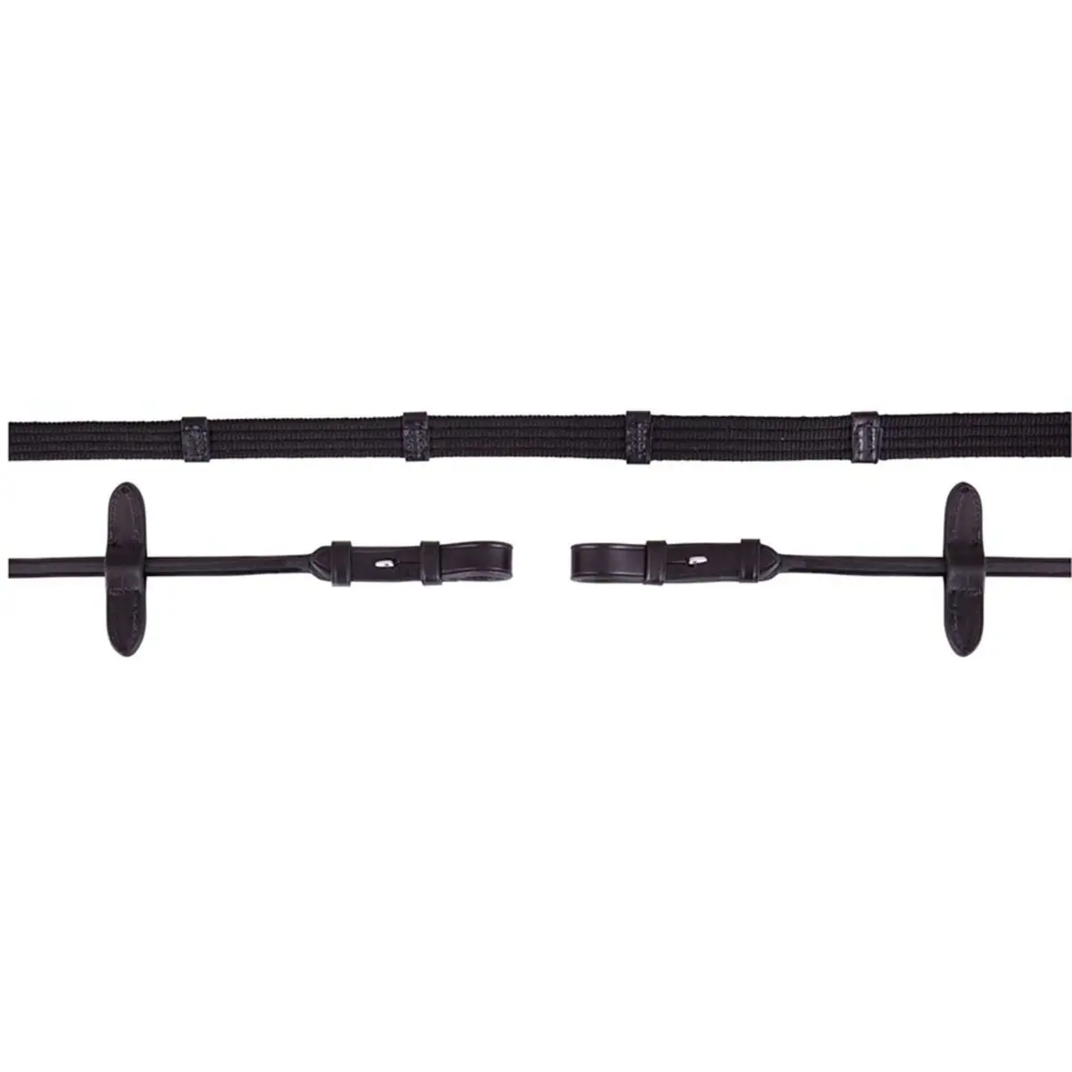 Br Teugel Linnen 19Mm Blind Ronde Gesp Zwart 1