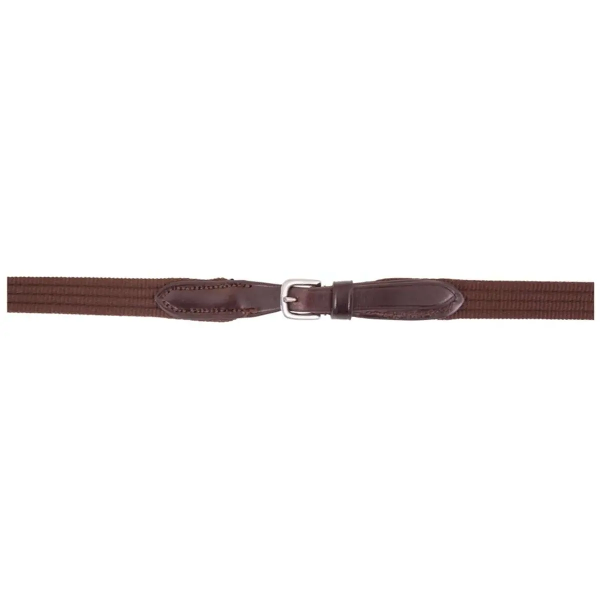 Br Teugel Linnen 19Mm Blind Ronde Gesp Bruin 2