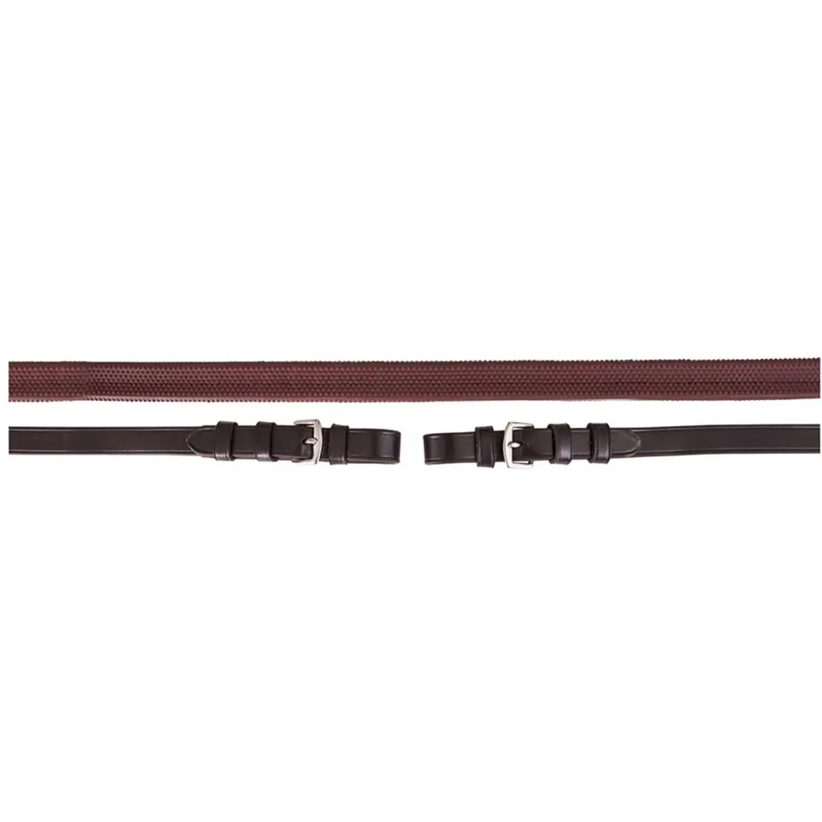 Premiere Teugel Rubber 16Mm Met Gespsluiting Bruin 1