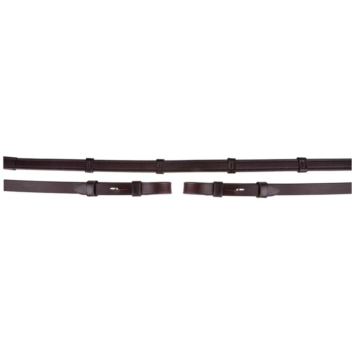 Br Teugel Dressuur Leer/Rubber Stops 16Mm Bruin 1