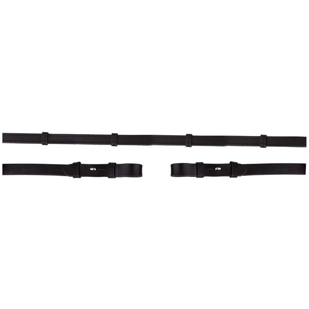 Premiere Teugel Dressuur Leer/Rubber Stops Zwart 1