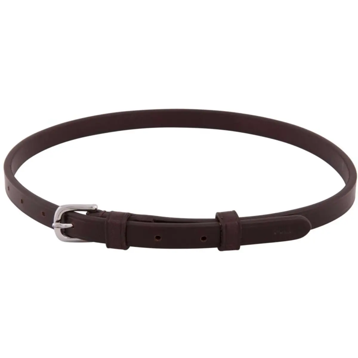 Br Sperriem Met Ronde Gesp Bruin/Zilver 1