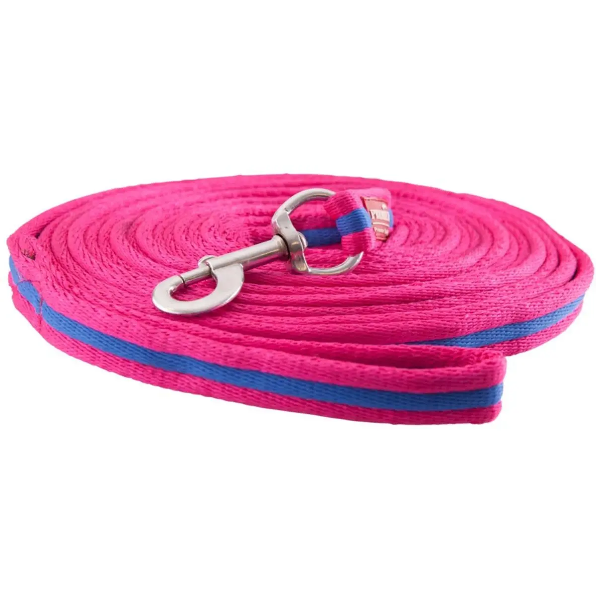 Premiere Longeerlijn Softgrip Met Musketon Blauw 1