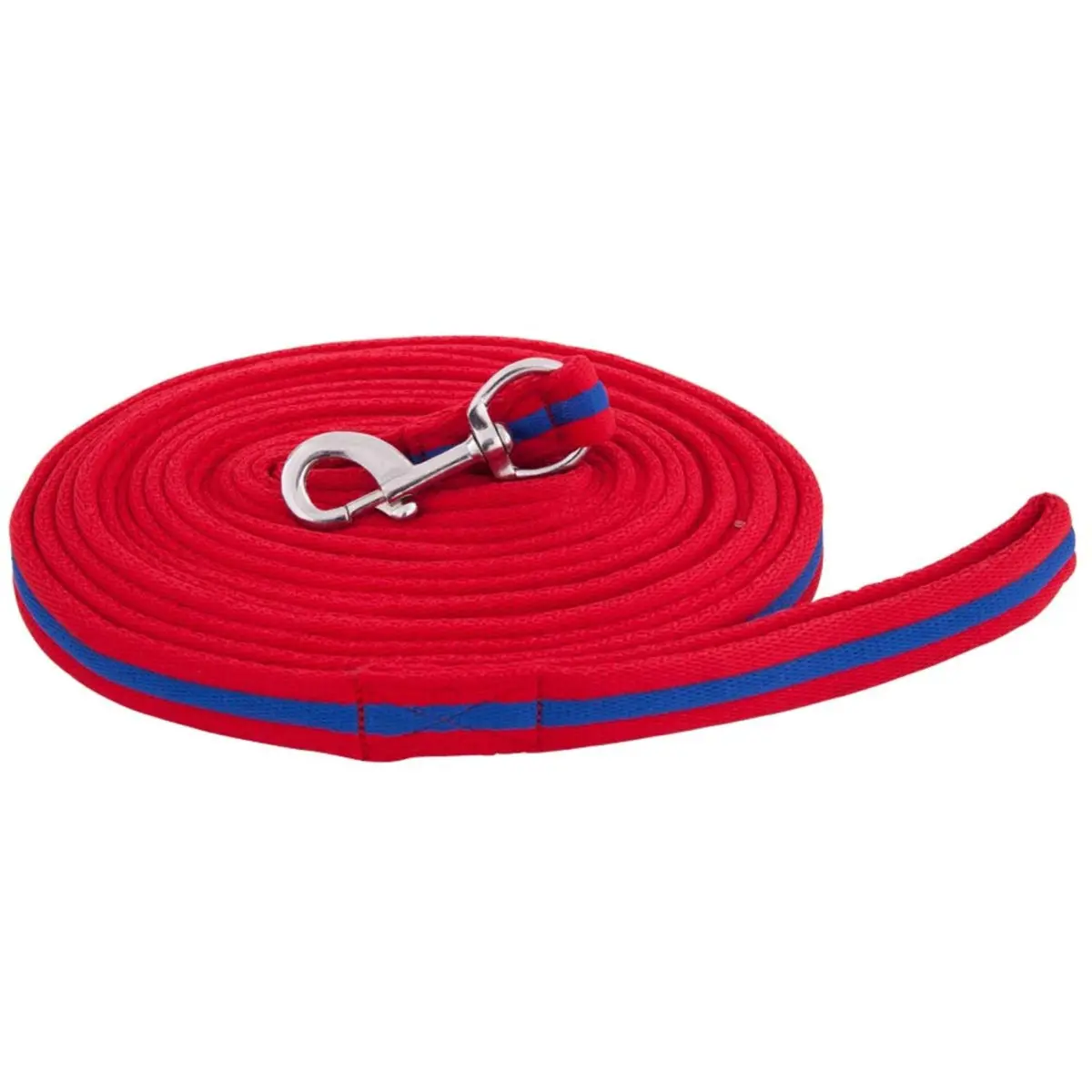 Premiere Longeerlijn Softgrip Met Musketon Red/Indigo 1