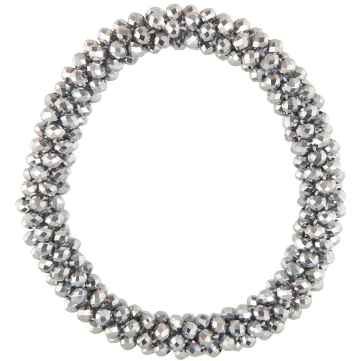 Br Haarelastiek Kiki Crystal Zilver 1