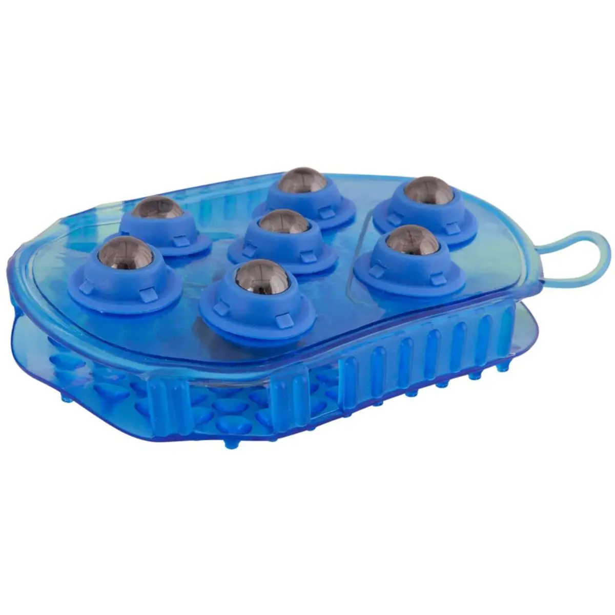 Premiere Massageborstel Rvs Rollers Blauw 1