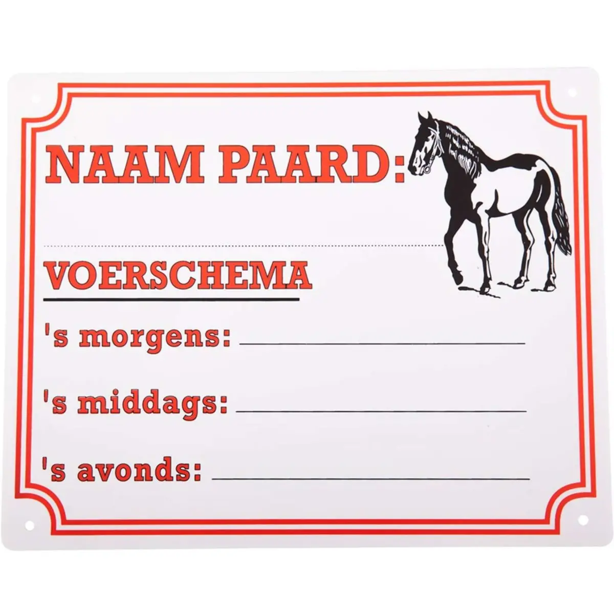 Premiere Bord Voerschema 1