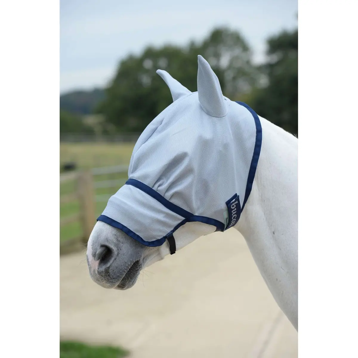 Bucas Buzz-Off Vliegenmasker Extended Nose Blue 1