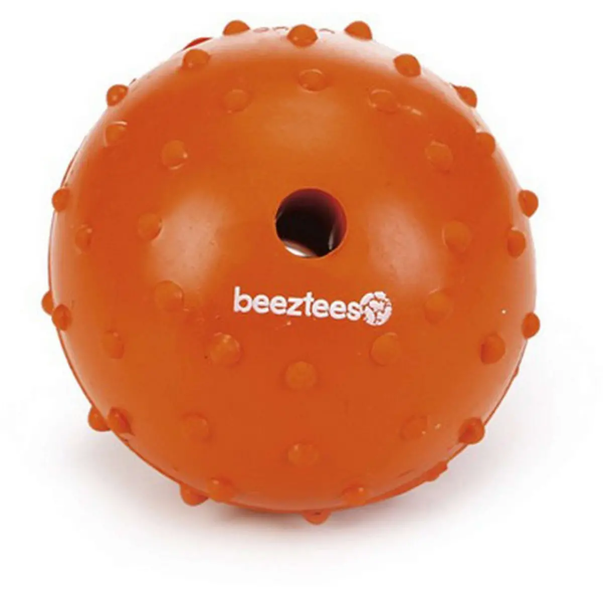 Beeztees Rubber Bal + Bel Massief Oranje 1