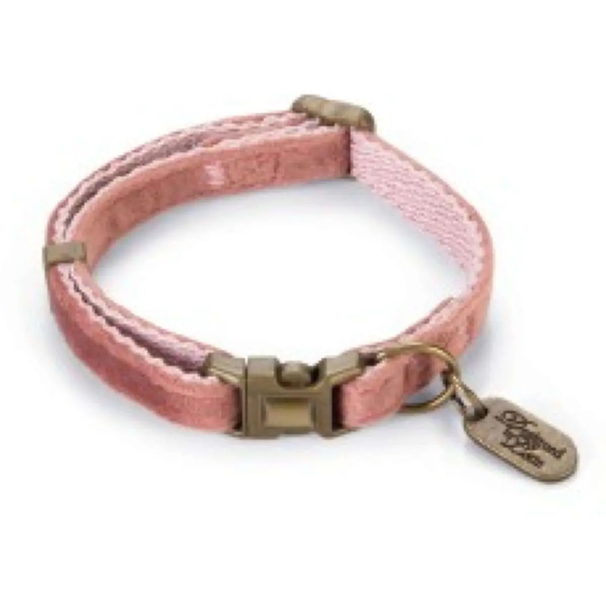 Designed By Lotte Kattenhalsband Velura Fluweel Roze 1