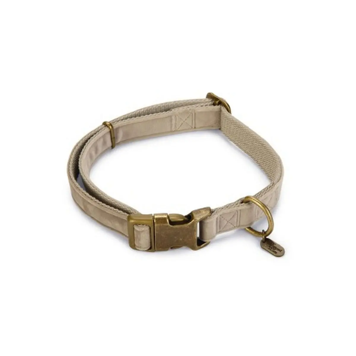 Designed By Lotte Hondenhalsband Velura Fluweel Grijs 1