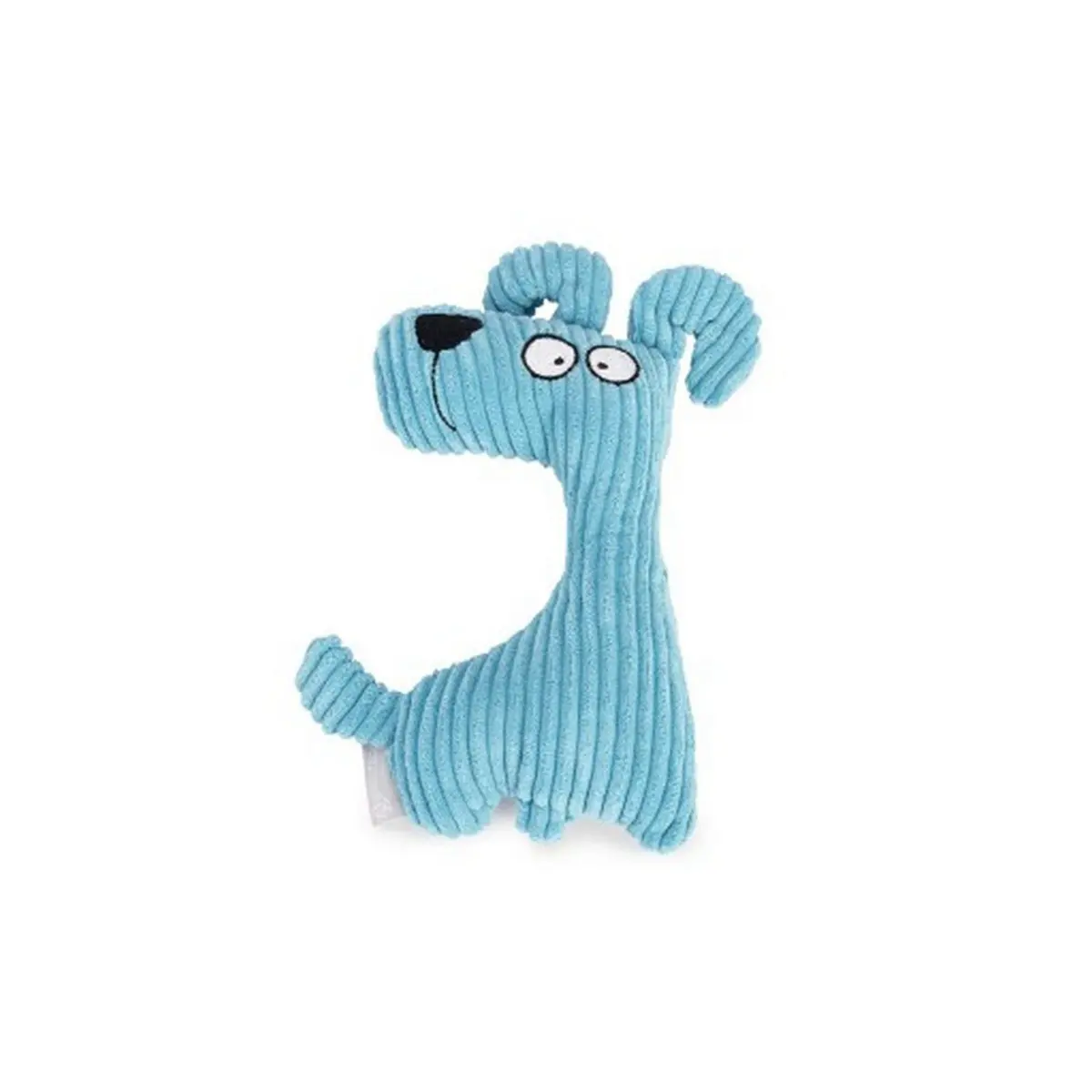 Beeztees Knuffel Dog Luz Ribstof Blauw 1