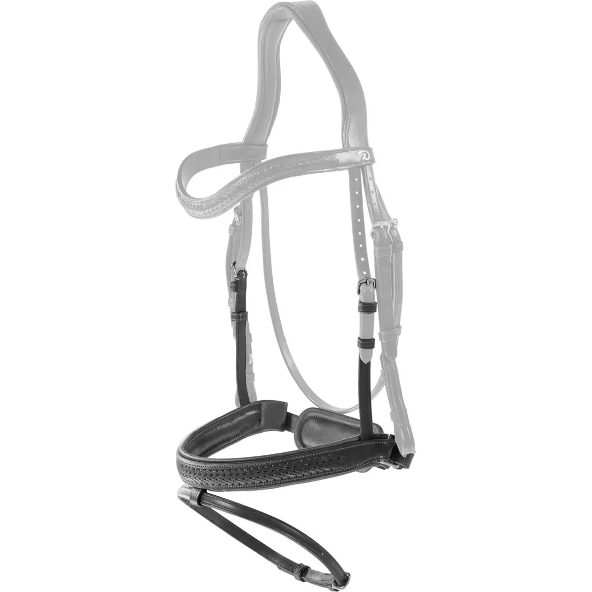 Dyon Neusriem Flash Pull-Back Gevlochten Zwart 1