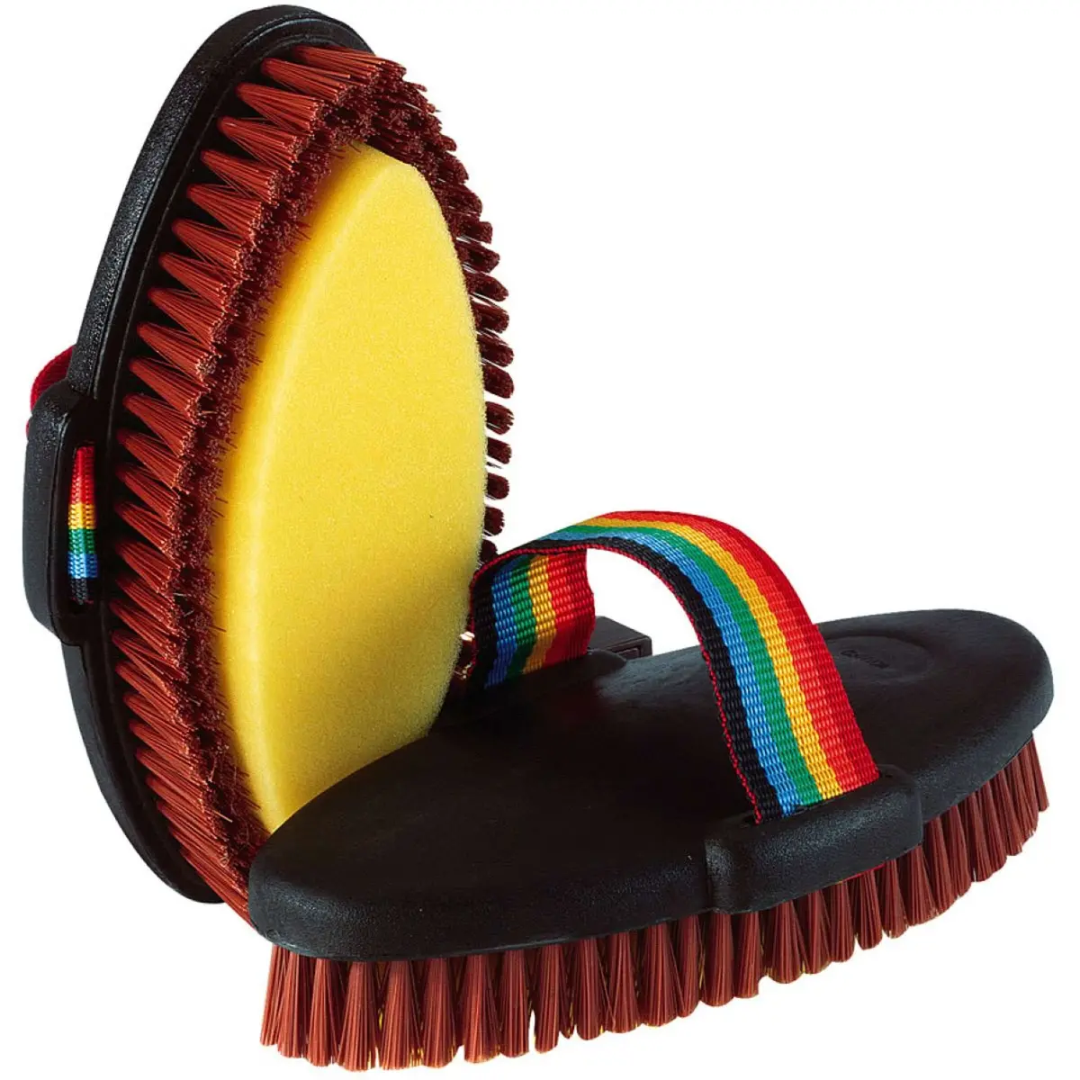 Hippotonic Borstel Met Spons Rug Van Pvc Zwart 1