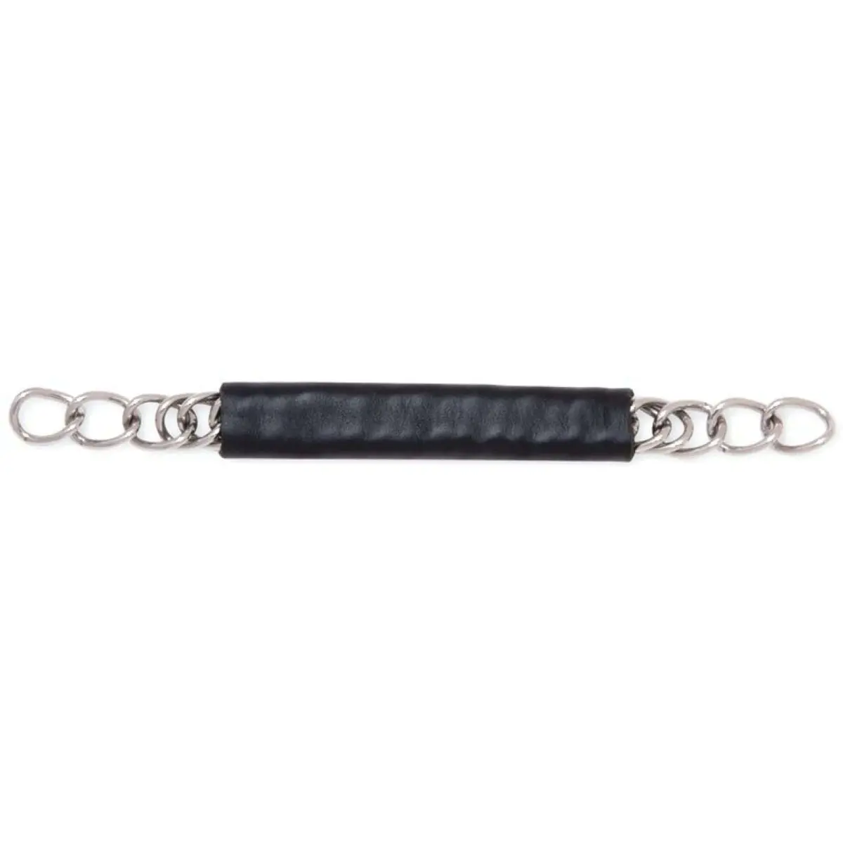 Metalab Kinketting Met Leer Zwart 1