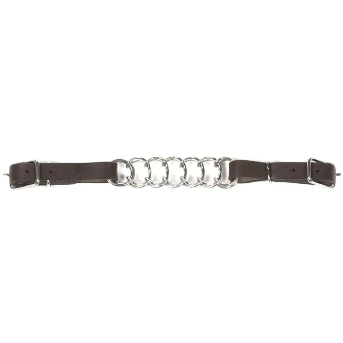 Metalab Kinketting Big Link Met Leer Havana 1